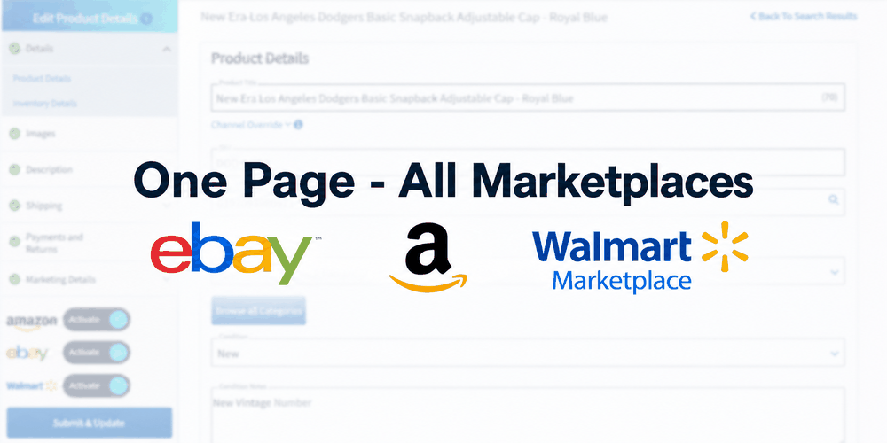 List Once, Sell on eBay, Amazon and Walmart